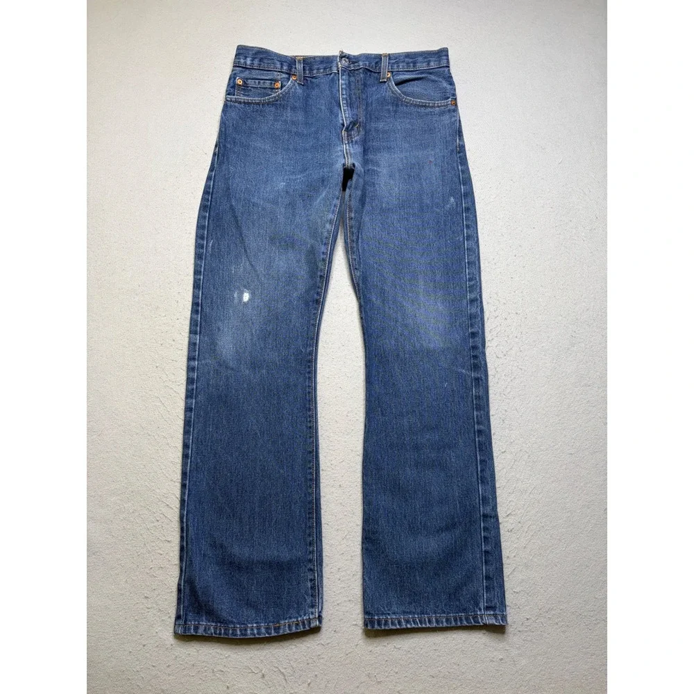 Levi's 517 Bootcut Jeans Mens 34x32 Blue Medium Wash Y2K Denim Classic Fit